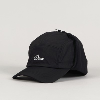 Dime Cursive Earflap Cap Black